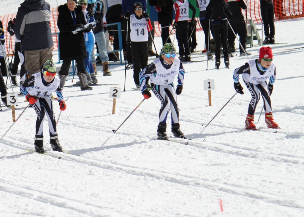 Race start line at Track Attack Champs 2012 at Telemark in West Kelowna