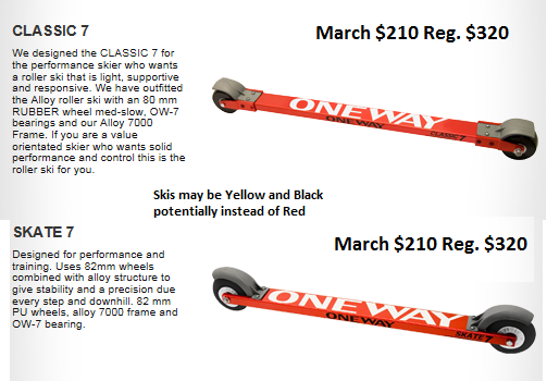 OW Roller Skis March Price